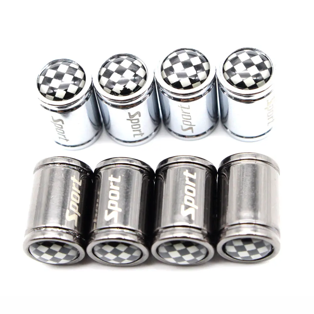 4 шт./компл. медь + хром черный и белый стиль крышка на стержень клапана шины колеса