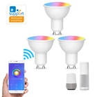 Умная Светодиодная лампа Gu10, 4 Вт, RGB + CCT, Wi-Fi, 220-240 В
