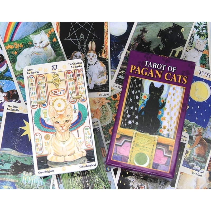 

78 Cards Deck Tarot Of Pagan Cats Full English Family Party Board Game Oracle Cards Astrology Divination Fate Card