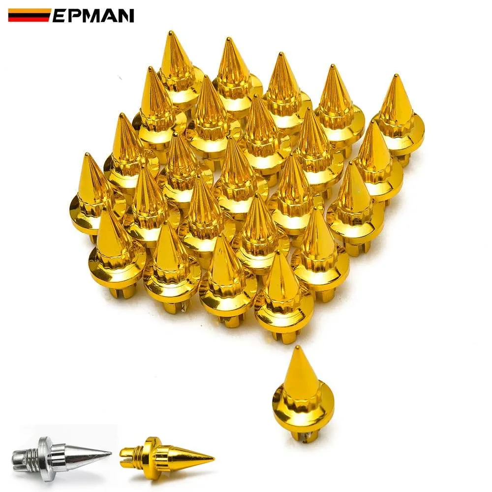 EPMAN 25 шт./лот Спайк хром с пластиковой рамкой для замены колеса заклепки/гайки
