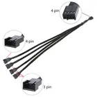 PWM 4-контактный удлинитель для вентилятора, разветвитель для материнской платы ЦП, 4-контактный 4-контактный кулер или 3-контактный подъемник для вентилятора