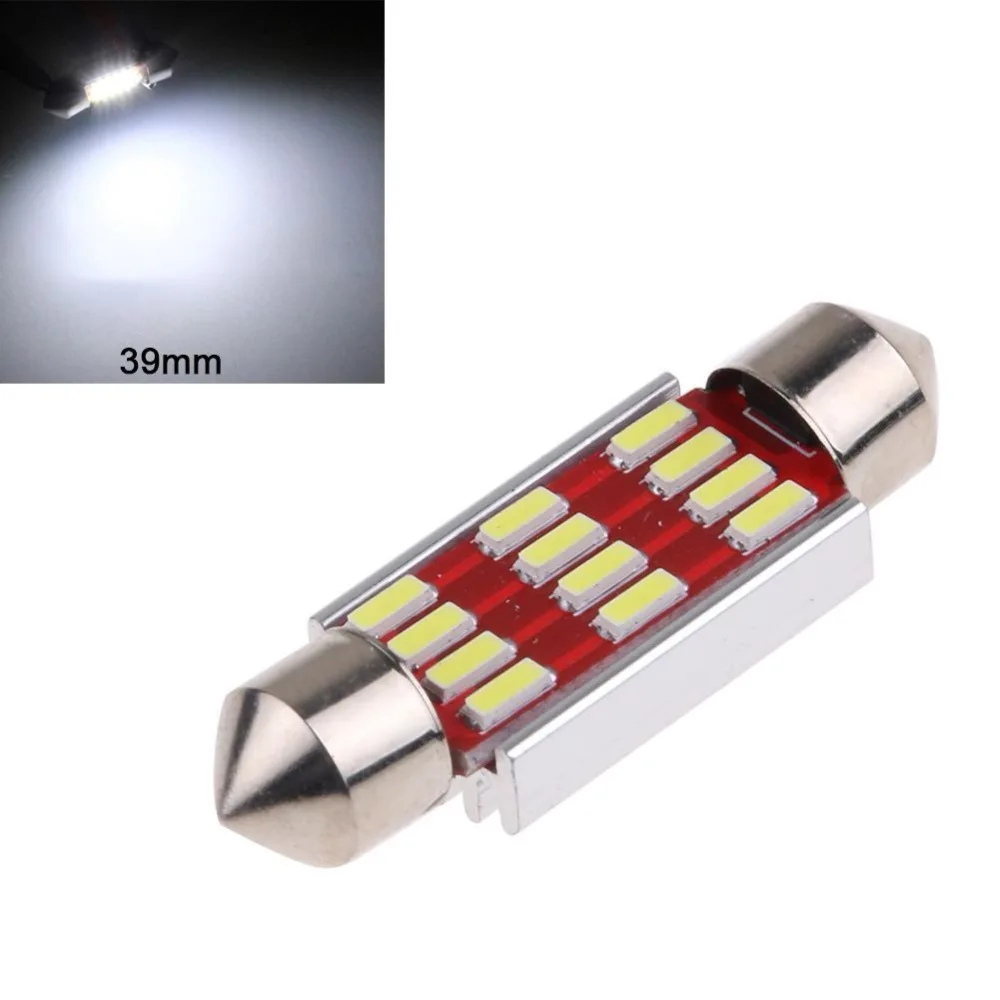 10 шт. 31 мм 36 мм/39 мм/41 мм C5W C10W 12 SMD 4014 светодиодный лампочки Canbus Error Free автомобильный фестонный лампы интерьер светильник