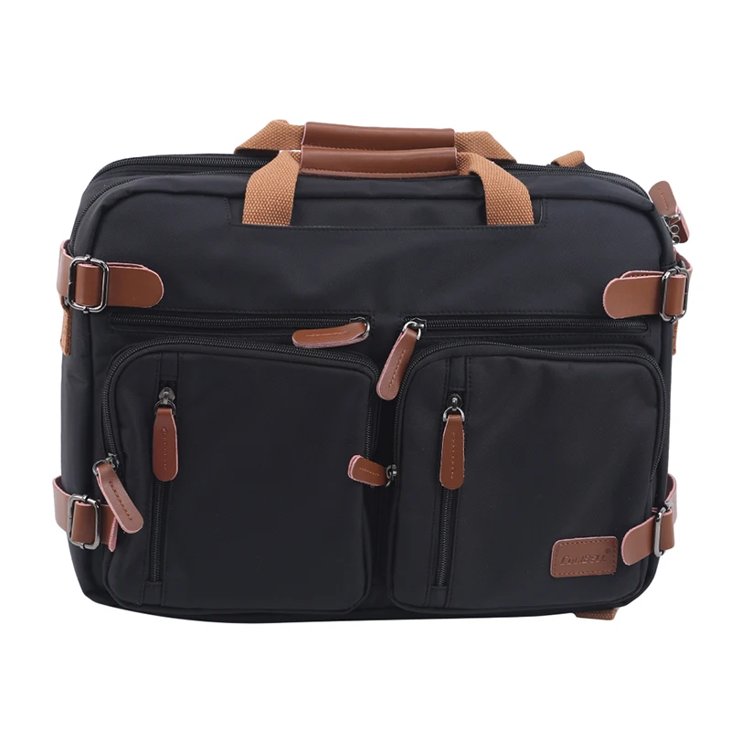 15 Inch Convertible Briefcase Men Business Handbag Messenger Bag Casual Laptop Multifunctional Travel Bags For Male Big