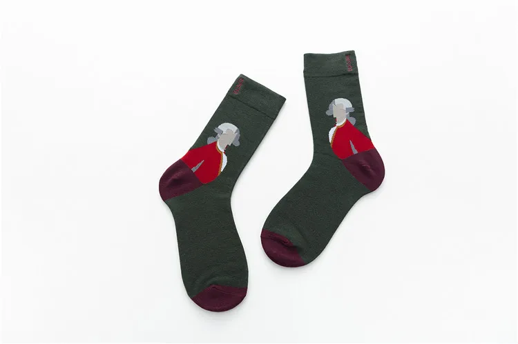 8109-1 Мужские носки в стиле унисекс с рисунком, 100 хлопок, Harajuku, цветные мужские носки, 1 пара, подарки, Размеры 35-43 - Цвет: 8109-1