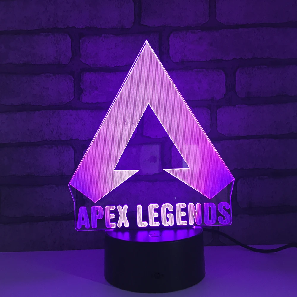 Ночной светильник Apex Legends светодиодный RGB 7 меняющихся цветов Настольный фигурки