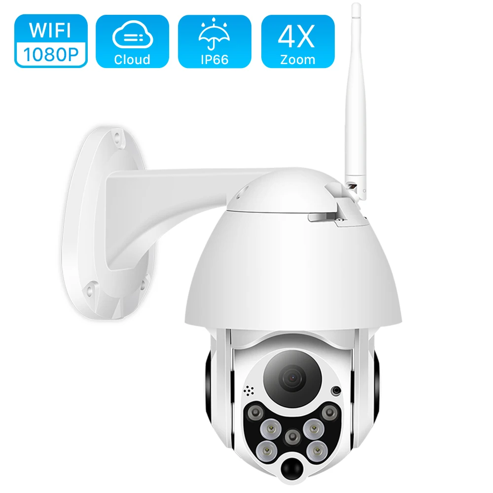 

1080P PTZ WIFI Camera 2MP Auto Tracking Waterproof CCTV Home Security IP Camera 4.0X Digital Zoom Speed Dome Wireless PTZ Camera