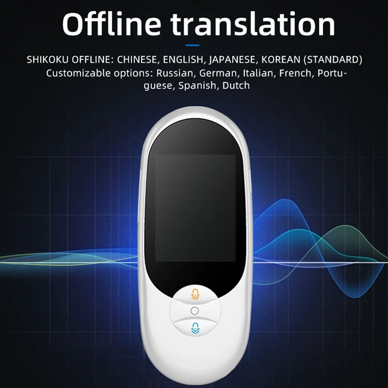 

Smart Voice Translator 2.4 Inch Press Screen Wifi Photo Scanning Support Offline Portable Multi-Language Translationer