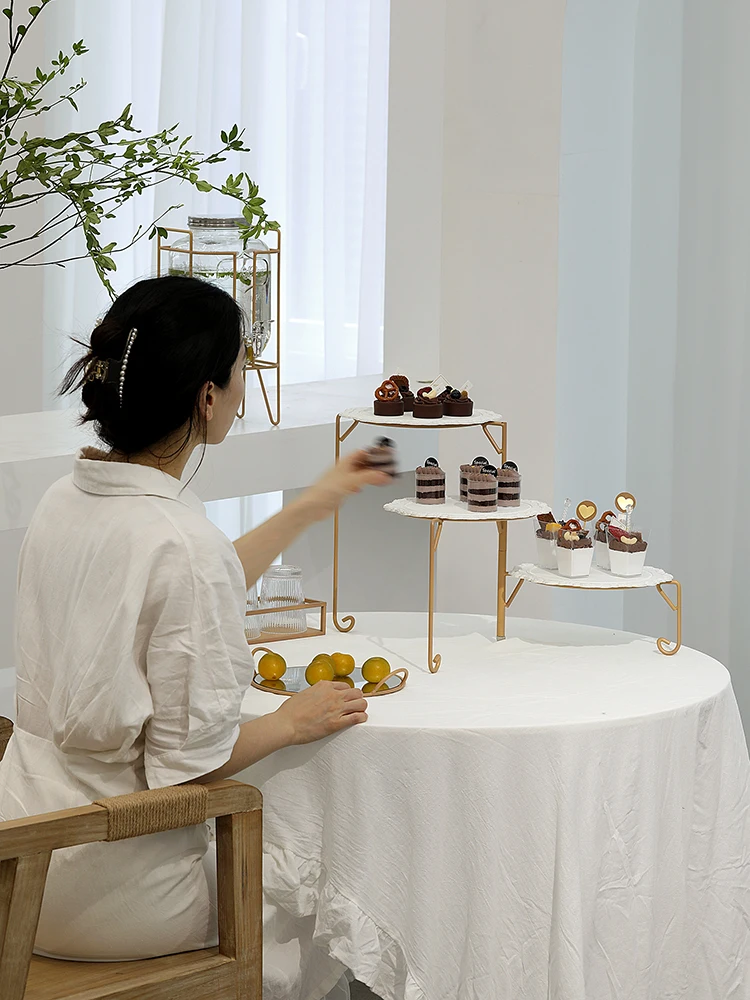 

Трехслойные подставки для тортов, подставки для выпечки, кофейной, пищи, хлеба, кексов, подставки для торта, складные металлические тарелки ...