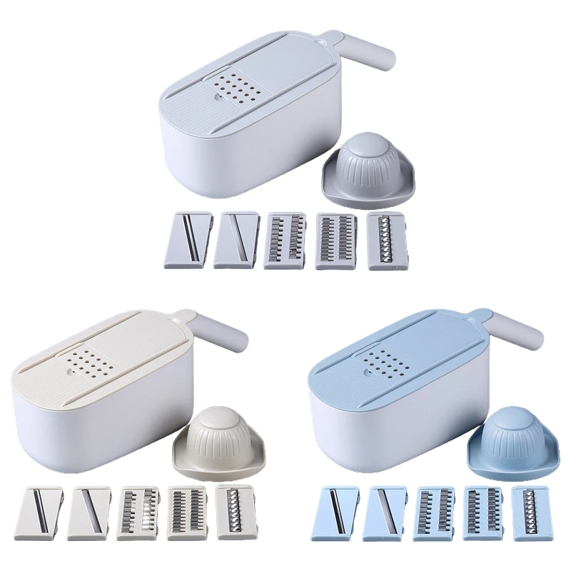 

Vegetable Carrot Slicer Shredder Kitchen Cheese with Storage Container Handle
