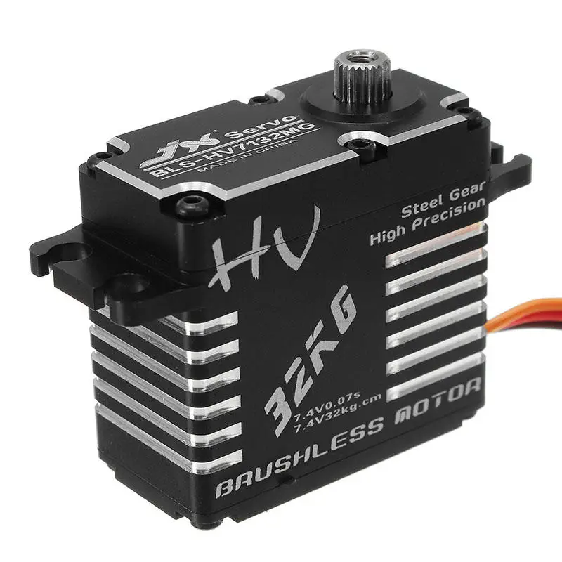 JX SERVO BLS HV7132MG 32 кг 180 градусов HV Высокая Сталь Шестерни цифровой сервопривод для RC