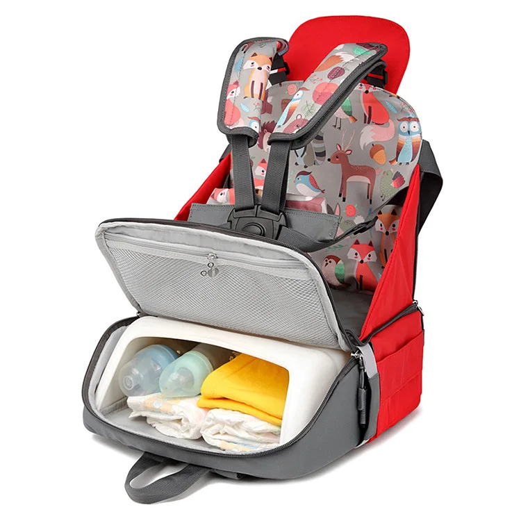구매 Wonderlife 휴대용 아기 식사 의자 가방, 높은 의자 접이식 식사 좌석, 다기능 엄마 가방, 여행용 기저귀 배낭