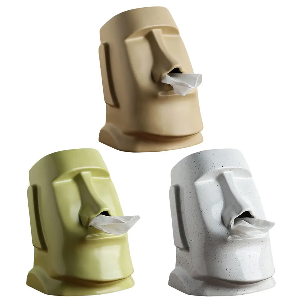 

Moai Nordic Tissue Box Cover for Bedroom, Living Room, Office, Kitchen, Dining Room,Home Decoration