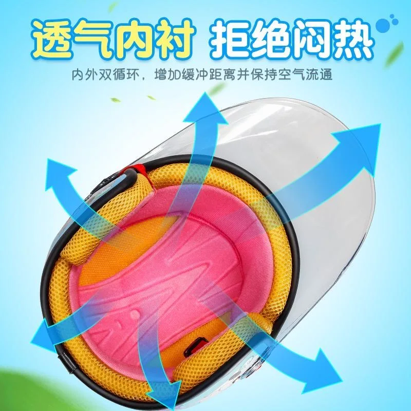 Модный детский мотоциклетный шлем для скутера мальчиков и девочек милый зимний