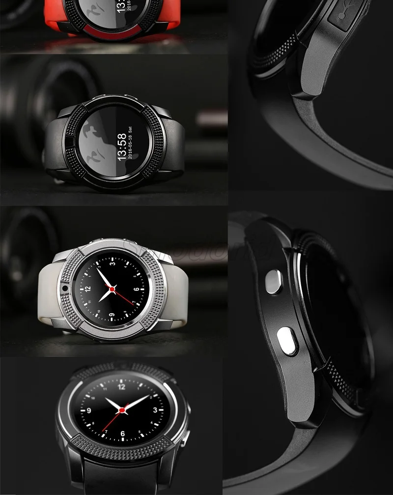 V8 умные часы Bluetooth Часы Android 0 3 M камера MTK6261D Smartwatch для телефона android Micro Sim TF карты