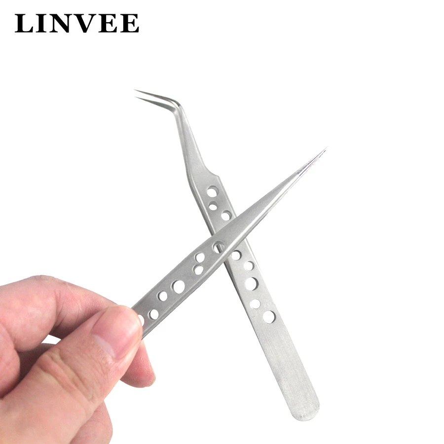 Накладные ресницы пинцет для бровей 1/2 шт. ремонтные Стразы ногтей украшения