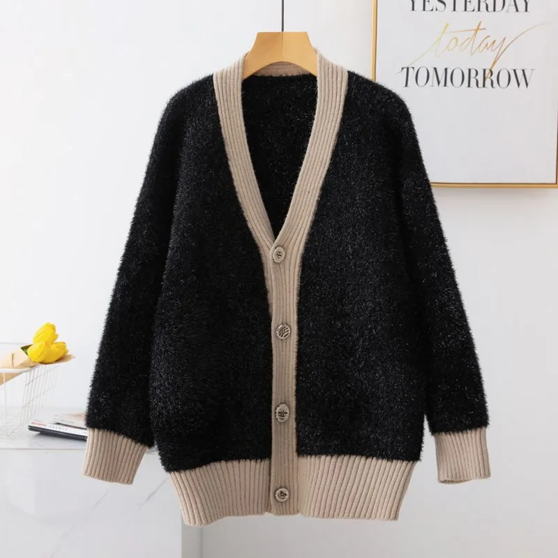 Autumn Women Sweaters Cardigans 2019 Crochet Knitted Outerwear Sweater Casual Long Sleeve Open Stitch Loose cardigans women tops |