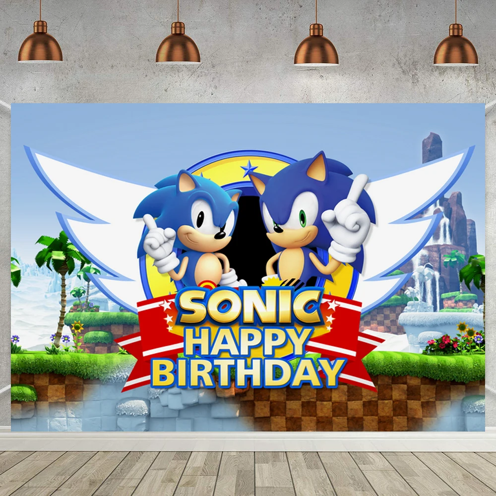 Голубое небо замки Sonic зубная щётка с днем рождения фон Скорость мальчиков герой