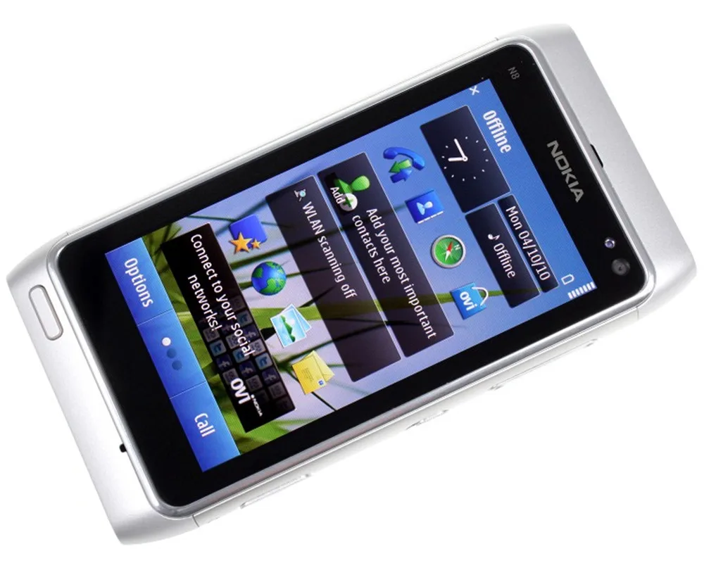 Оригинальный разблокированный телефон Nokia N8 с диагональю экрана 3 5 дюйма 3G Wi-Fi GPS