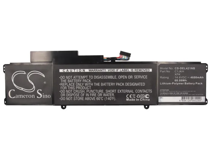Аккумулятор 4RXFK C1JKH для Dell XPS 14 L421x Series p/n: CS-DEL421NB 14.8V (4600mAh) |