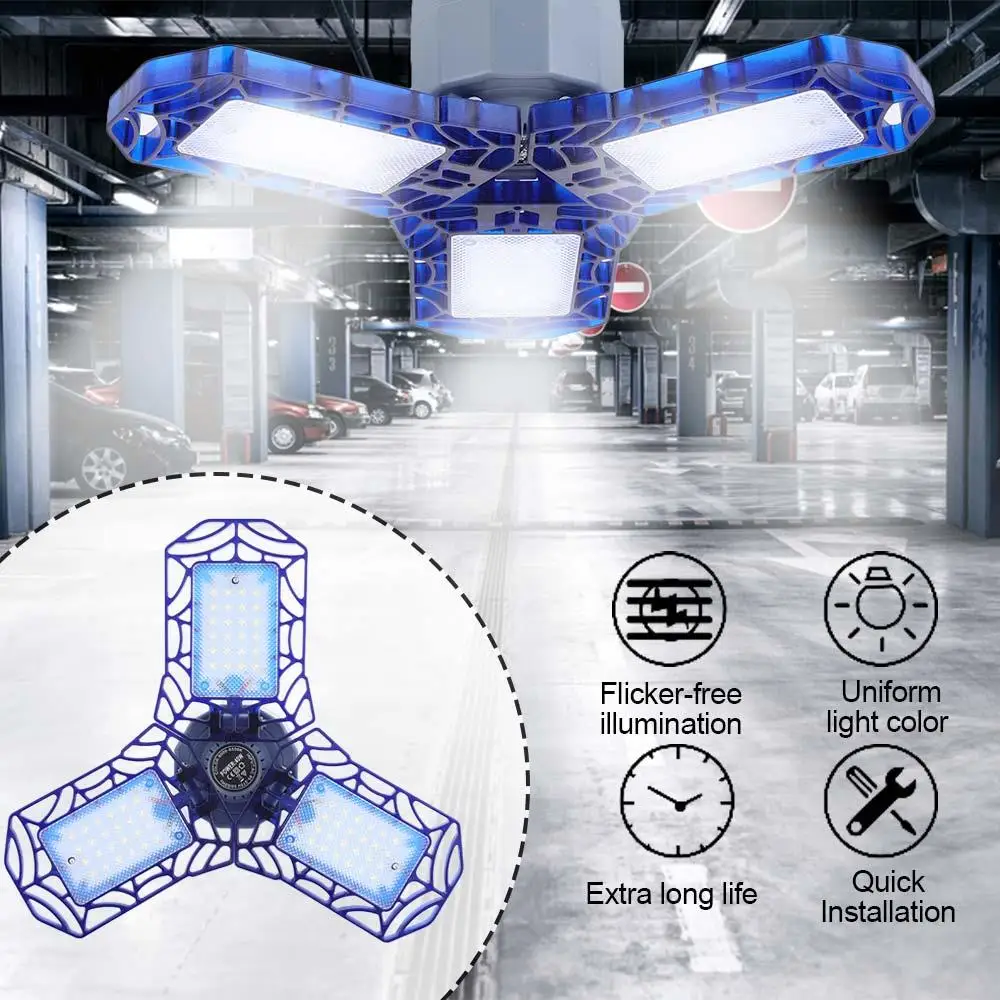

E27 Light Control Fan Light Smart Bright Garage Light Light Bulb Indoor Outdoor Hallway Eco-Friendly Auto Street