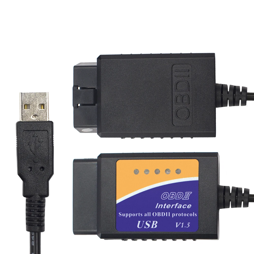 OBD2 elm327 USB V1.5 ELM 327 USB OBD 2 Автомобильный сканер OBD II elm327 автомобильный диагностический инструмент для окна ELM 327 OBD сканер