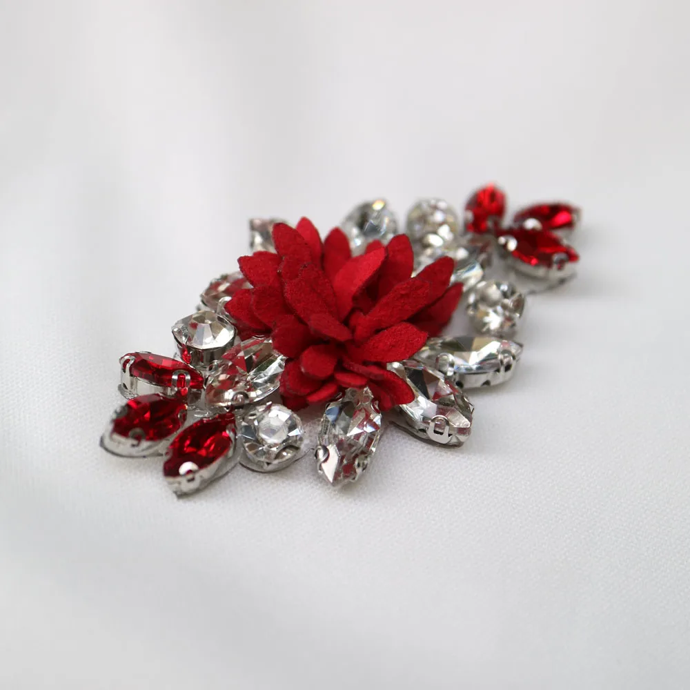 1 шт. аппликации для одежды с кристаллами и цветами из бисера | Дом сад