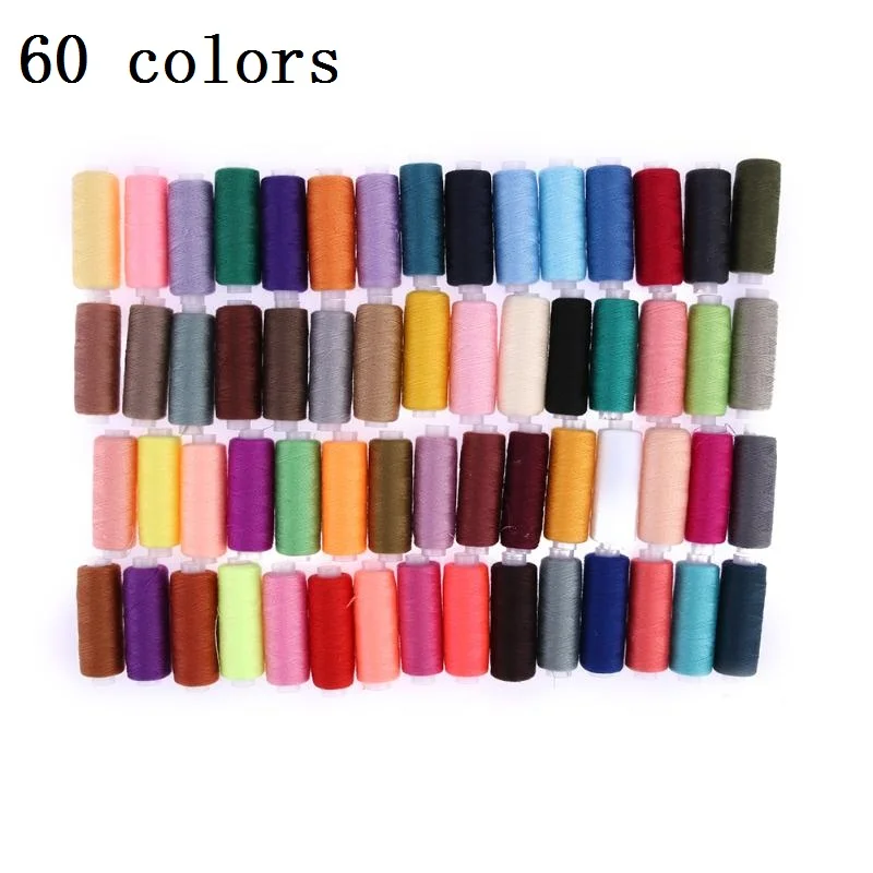 60 colors Высокое качество 60 шт красочные 250 ярдов машинная нить для вышивки швейные нитки хлопок нить ремесло рулевое колесо поставки - Цвет: 60 colors