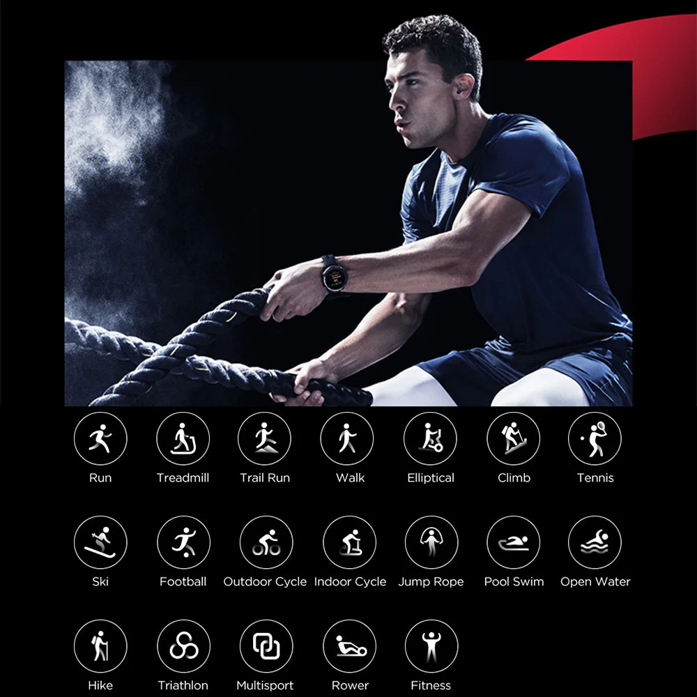 Amazfit Stratos 3 глобальная версия Smartwatch спортивные часы GPS пульсометр