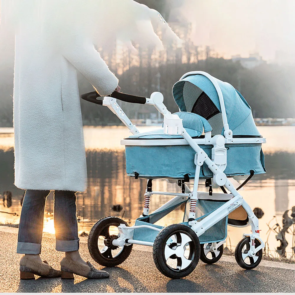 Детская коляска IIILOVEBABY 2 в 1 складная двухходовая четырехколесная с амортизацией |
