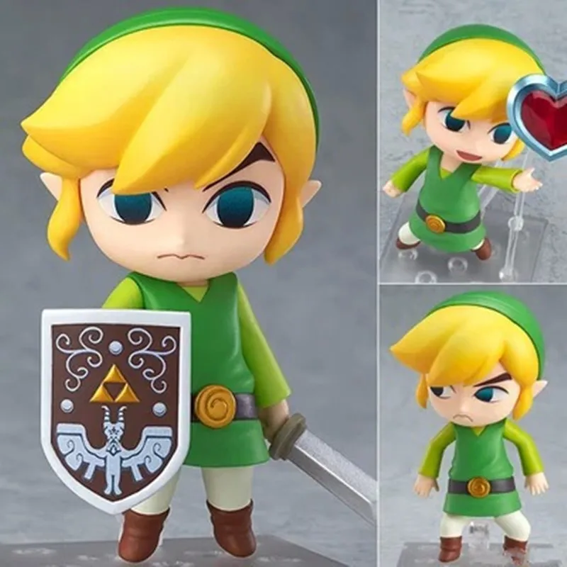Zelda Link Anime Action Figure PVC Toys #413 Breath Of The Wild Figurine Figma Changeable Dolls Cat Eyes Brinquedos Q.Ver Statue