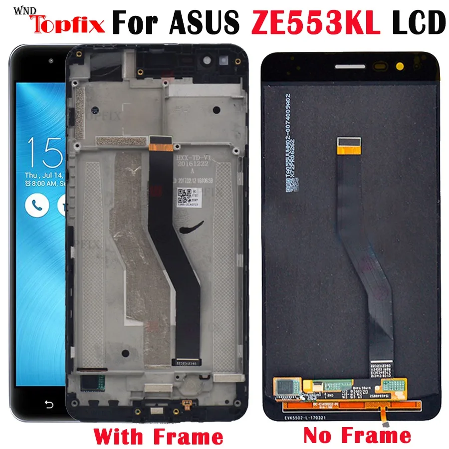 

Для ASUS ZE553KL ЖК-дисплей сенсорный экран дигитайзер Z01HDA LCD 5,5 "для ASUS ZenFone 3 Zoom ZE553KL ЖК-дисплей с заменой рамки