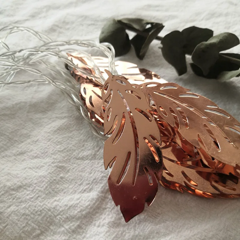 3 м 20LED гирлянда с перьями Рождественская медная проволока Сказочная лампа