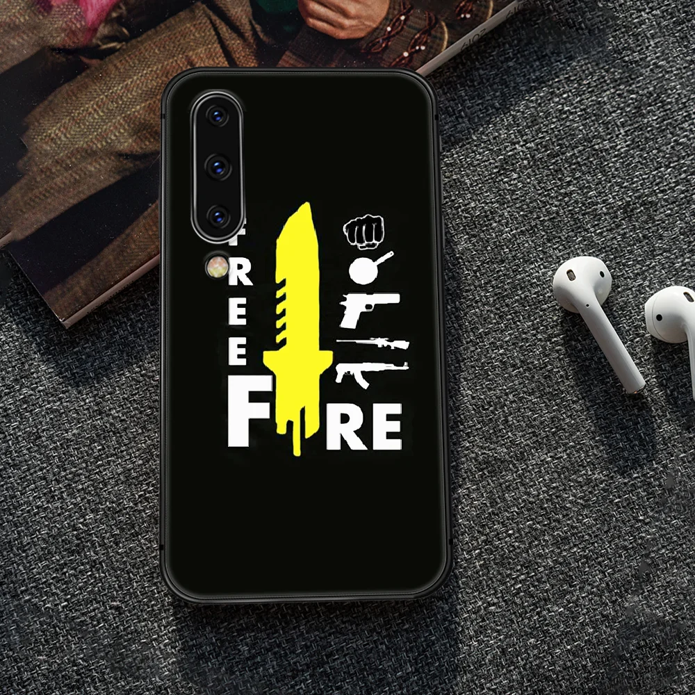 

Free Fire art game Phone Case Cover For Samsung Galaxy A10 A20 A30 E A40 A50 A51 A70 A71 J 5 6 7 8 S black Bumper Tpu Funda 3D