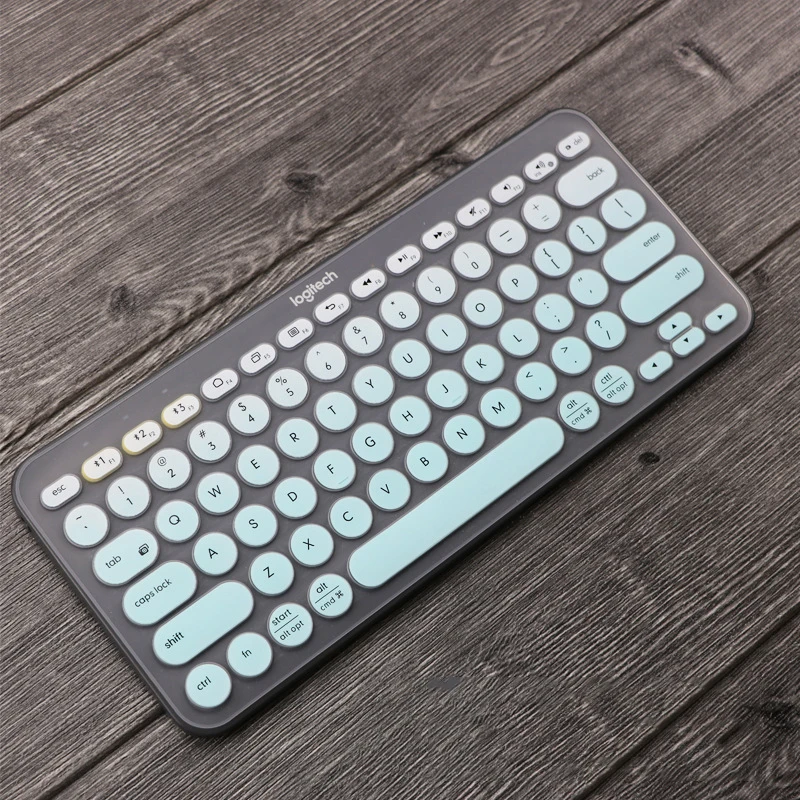 Чехол с беспроводной клавиатурой для Logitech K380 цветной мягкий силиконовый тонкий