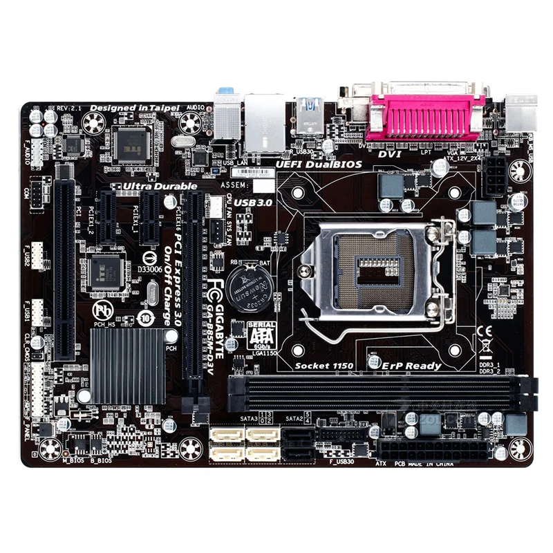 Материнская плата Gigabyte/Gigabyte B85M с четырехъядерным процессором i3 1150-pin совместимая