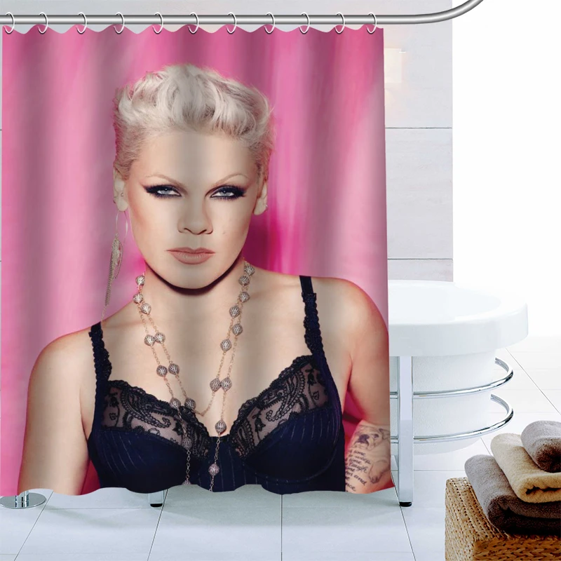 

ShunQian P!nk занавеска для душа из полиэстера, занавеска для ванны, занавеска для ванной комнаты, водонепроницаемая занавеска для ванны 3D
