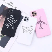 world map wanderlust flight adventure phone cover for iphone 12 11 pro max x xs xr max 7 8 7plus 8plus se soft silicone case