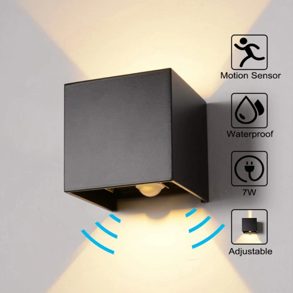 Открытый Настенный Светильник Затемнения Алюминиевый УДАР IP65 Водонепроницаемый