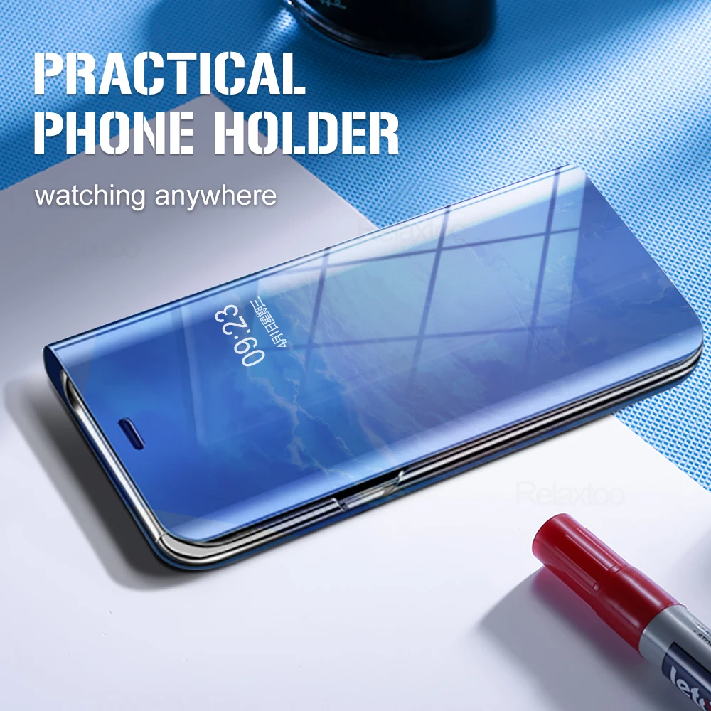Зеркальный Чехол книжка для Oppo Realme 2 Pro K3 3 X Lite XT X2 ACE чехол A9 R9 F9 F11 2019 A7X K5 кожаный