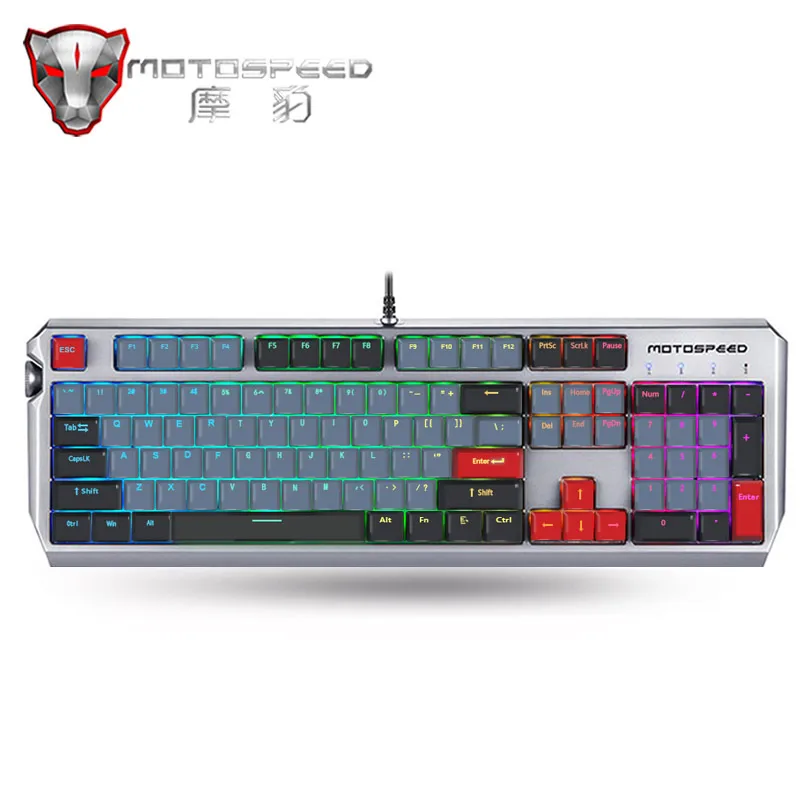Профессиональная Механическая игровая клавиатура MOTOSPEED Золотой/Серебряный
