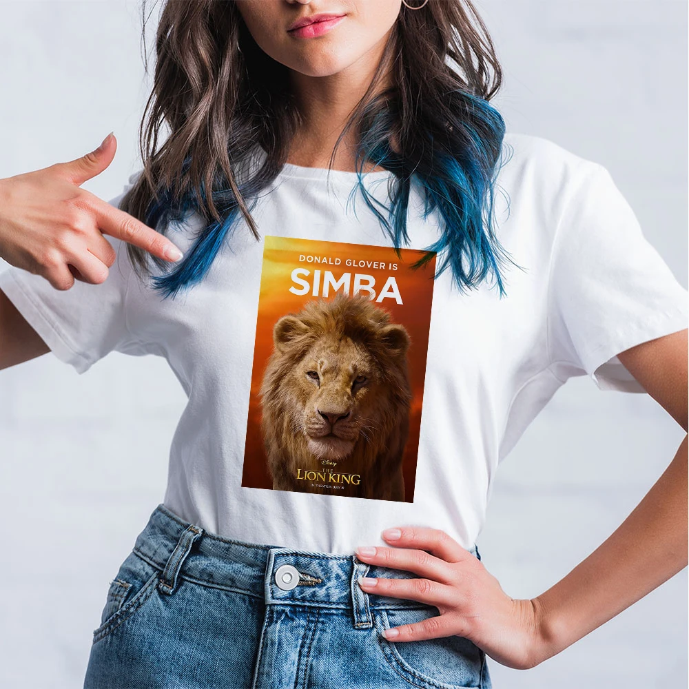 

Disney Brave Simba Animal Printed Women T-shirt Hipster Streetwear T-shirts Trendy Clothes Durable Casual shirt Short sleeve