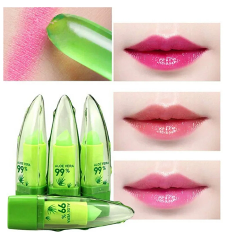 

Aloe Vera Natural Temperature Change Color Lipstick Winter Protect Lips Tint Lipblam Moisturizer Nutritious Lip Blam
