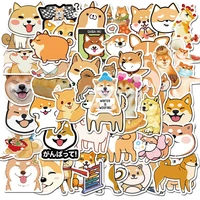 50pcs animal pets gather shiba inu dogs sticker for laptop car phone luggage bike motorcycle mixed cartoon craft supplies