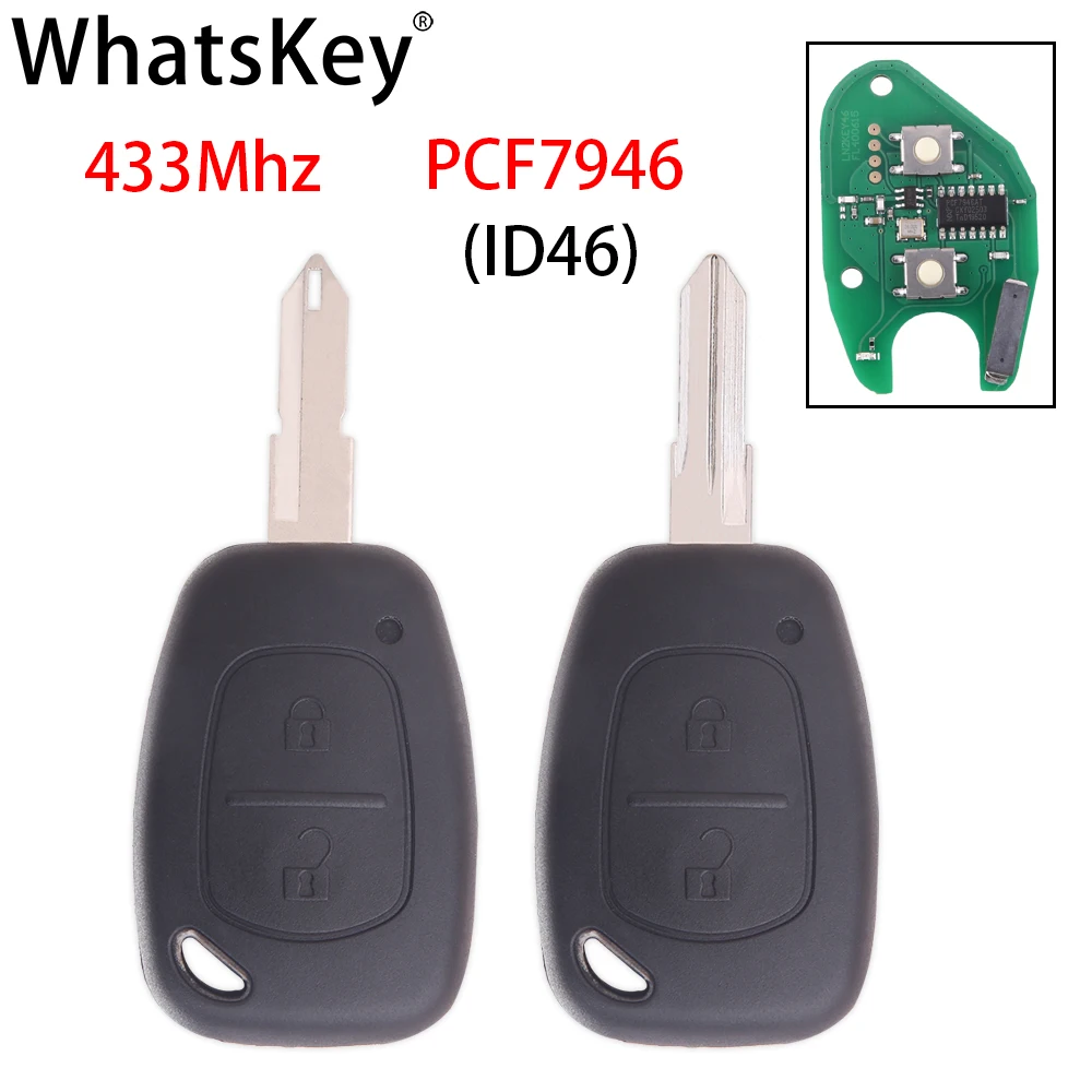 Автомобильный пульт дистанционного управления с двумя кнопками 433 МГц чип ID46 для