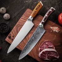 yuzi kitchen knives chef knife 5cr15 stainless steel laser damascus japanese knives clever slicing utility knife cooking tool