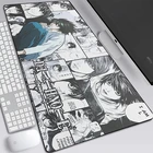 Игровой коврик для мыши с аниме Death Note, большой коврик для мыши размера XL, из натурального каучука, мягкий Офисный Компьютерный коврик для мыши