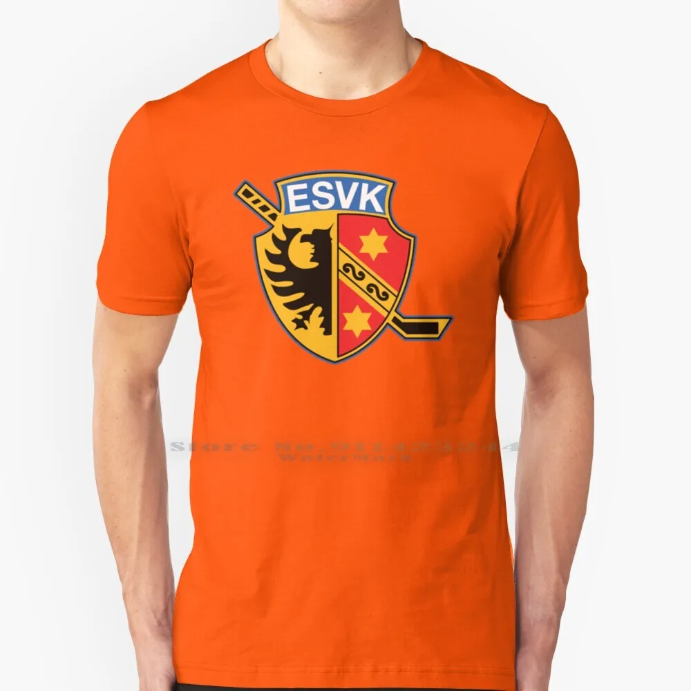 Футболка Esv Kaufbeuren 100% чистый хлопок командный клуб игровой спорт немецкая