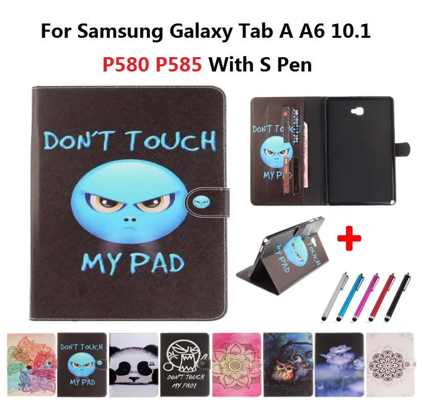 Чехол панда зол P580 для Samsung Galaxy A6 10 1 чехол планшета Tab A P585 с S ручкой|Чехлы