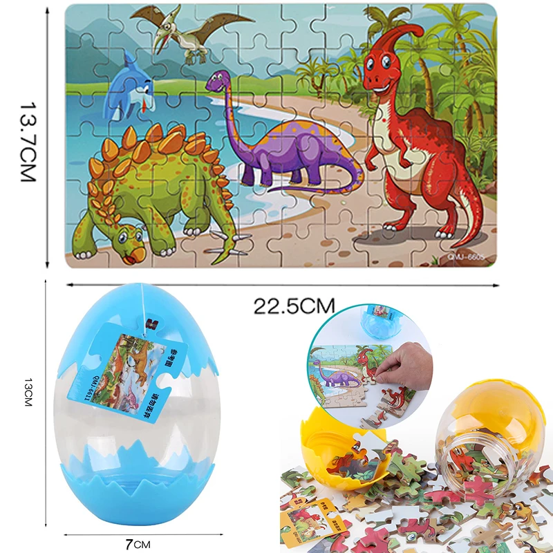 60 шт. деревянные пазлы яйца в комплекте|Пазлы| |