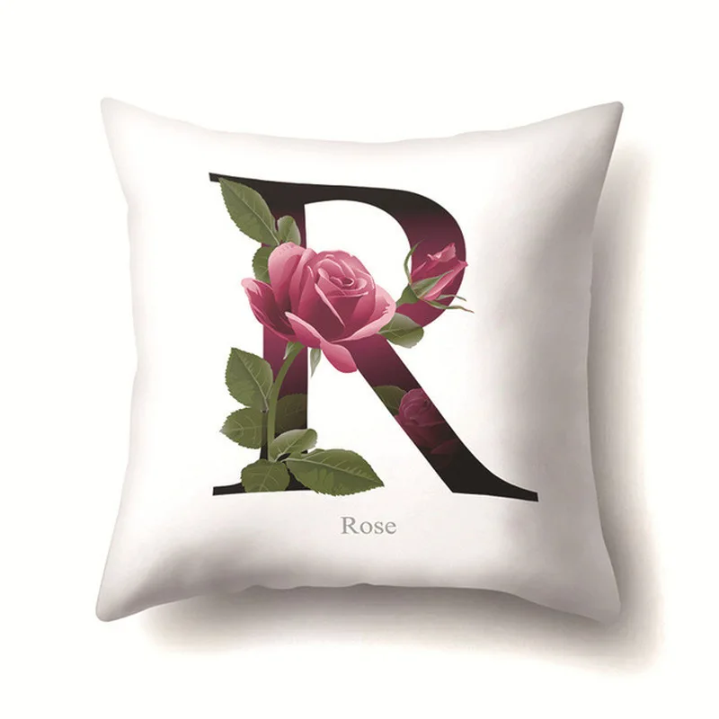 

Letter Pattern Polyester Soft Pillowcase, 45x45cm, Family Bedroom Decoration, Hotel Decoration Pillowcase, Classic Pillowcase .